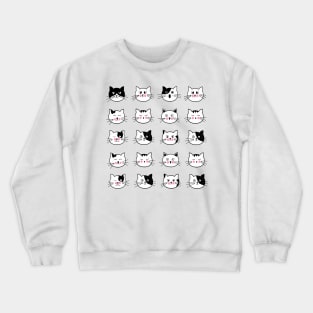 Emotional Cat Face Crewneck Sweatshirt